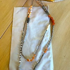 24 HOUR SALE Silpada long single strand of earth toned stones. Was $99, now $59